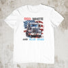 Trucker tshirt, semi driver tshirt, truck driver shirt men, patriotic shirt, red white and blue skies, trucker gift shirt,truck driver shirt