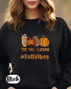 Fall Vibes sweatshirt, black