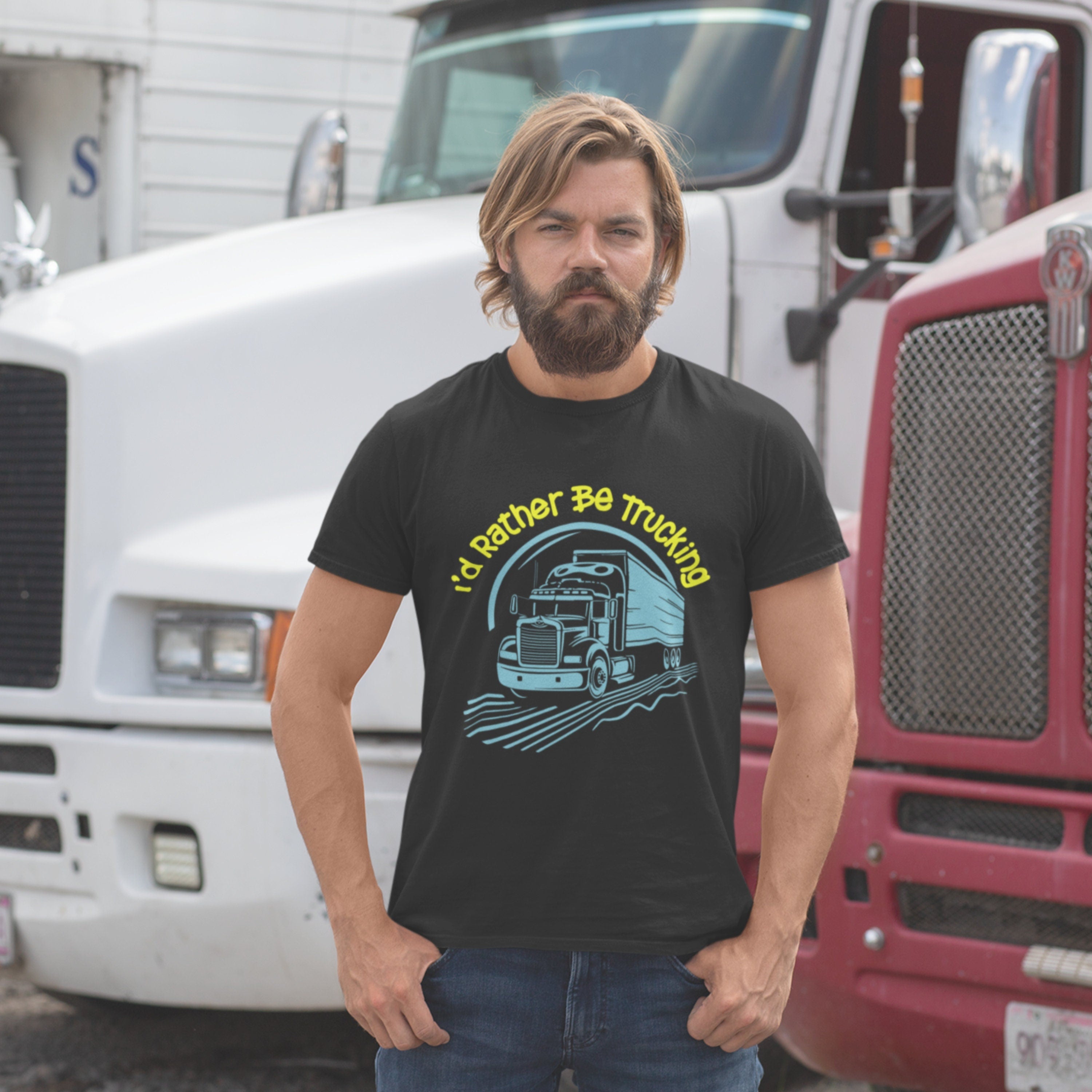 I'd rather be trucking shirt, trucker shirt